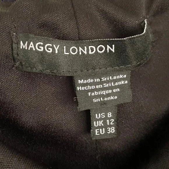 Maggy London, Off the Shoulder Ruffle Striped Dress, Blue, Green, Black, Multi - Picture 5 of 8